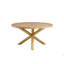 Kasem 6 Pcs Oak Finish Round Dining Table w/Matching Chair & Server Dining Room Set