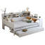 Lit de jour double en bois avec tablettes de rangement, lit gigogne simple-861468167