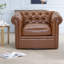 Fauteuil club Chesterfield pivotant en similicuir pour la maison