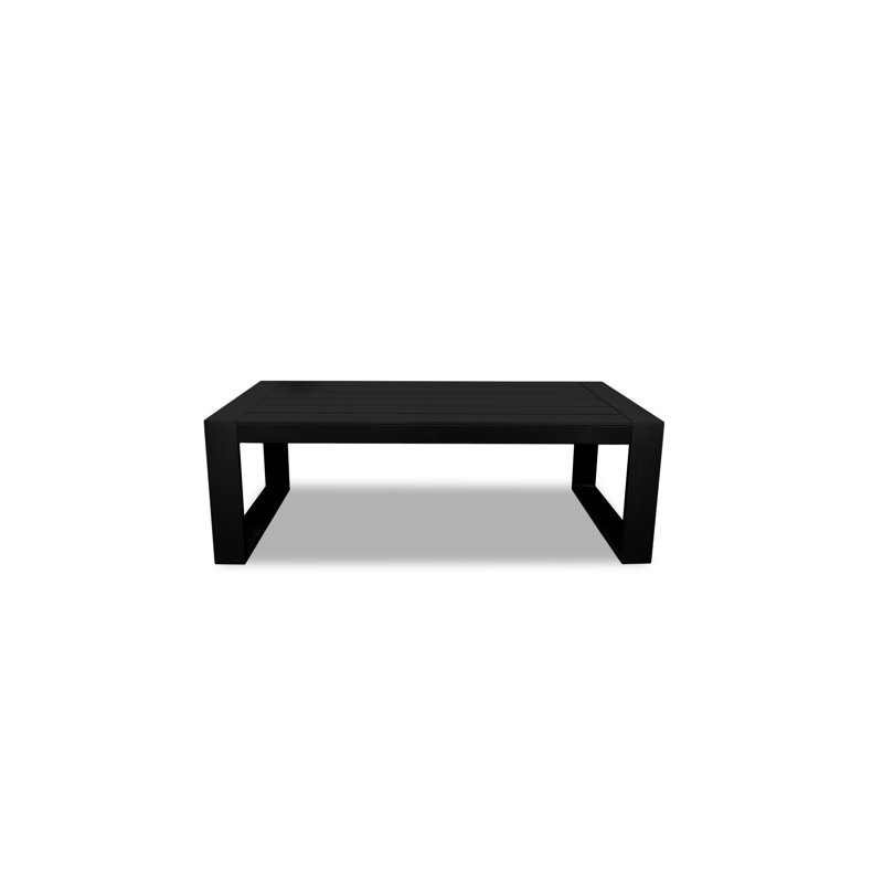 Portal Outdoor Square Coffee Table, Black