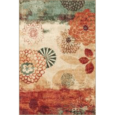 Multi Color Mixed Floral Motifs Pattern Creative Modern Decorative Machine Washable Area Rug