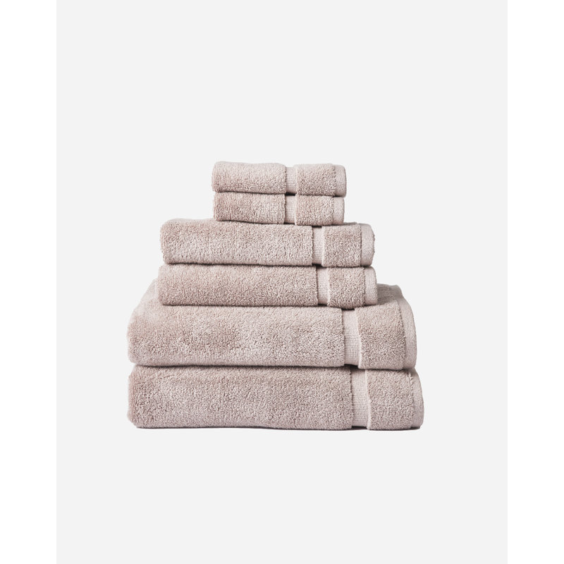 Ensemble de serviettes 6 pièces 100% coton super doux, Rose