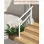 2-pack Adjustable Outdoor Handrail for 2 Steps – Weatherproof Non-Slip Garden Grab Rail with Installation Kit, Safety Support for Elderly on Exterior Stairs, Glossy black-130080833-130080834