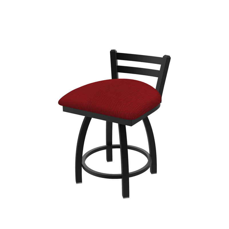 Tabouret de coiffeuse Jackie, Tissu-graphique rubis, Noir froissé