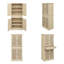 Armoire d'appoint 72 po moderne en rotin 72 po - 4 portes avec tablettes réglables-1864965876