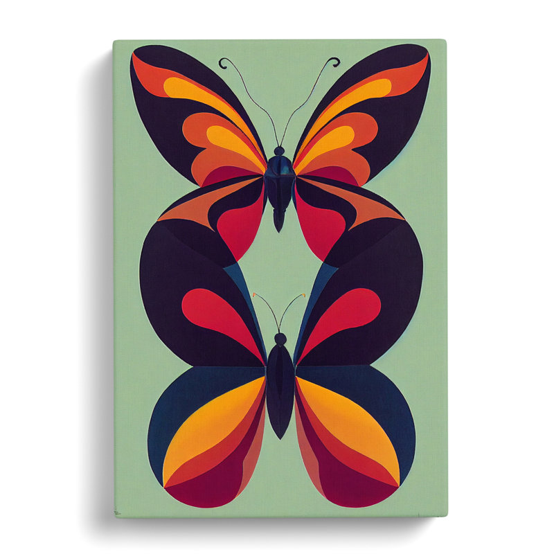 Cubism Butterfly Vol.2 - Wrapped Canvas, 50cm H x 35cm W x 3cm D