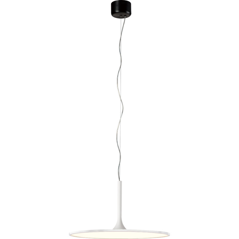 Luminaire suspendu 1 lumière DEL Ediline, H 13,1 po x l 23,9 po x P 23,9 po, Blanc mat