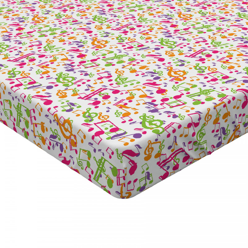Microfiber Fitted Sheet, Full Fitted Sheet, Music Notes