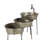 Outdoor Metal Weather Resistant Cascade Fountain