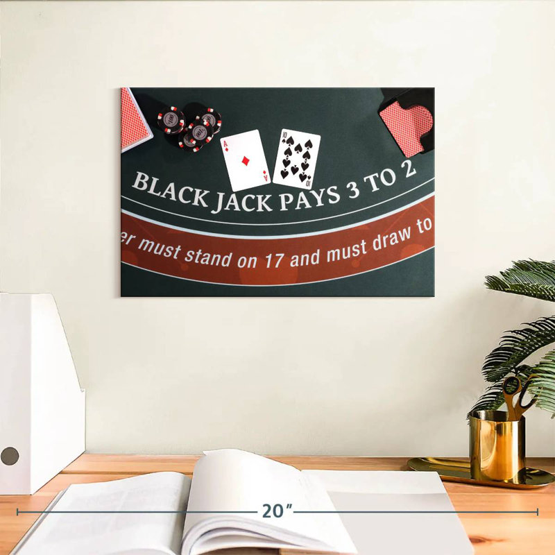Senne Blackjack Ace And Ten, 8" H x 12" W