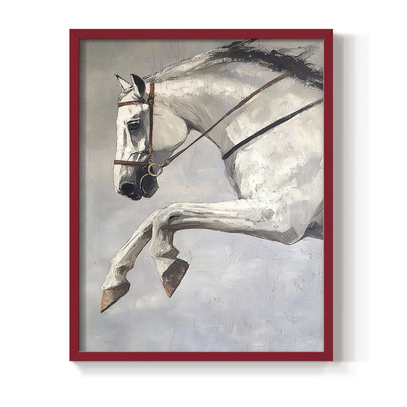 ABSTRACT Series DCLXXI Framed Print - Solid Wood, Red