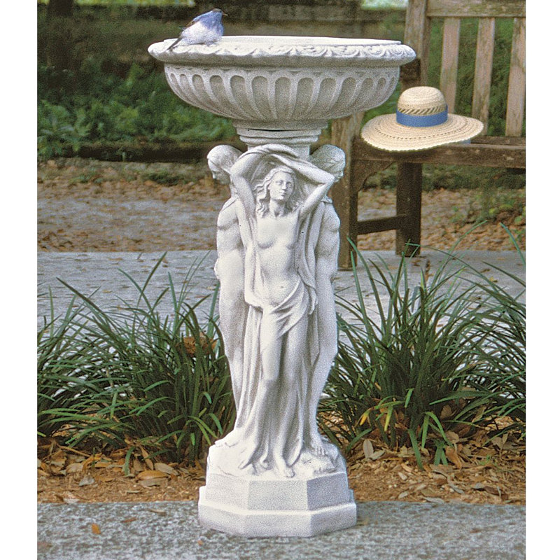Resin Single Tier Birdbath