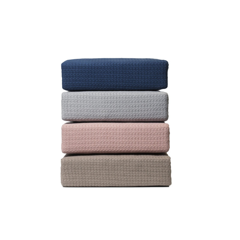 Couverture en coton , Bleu, Double/Grand