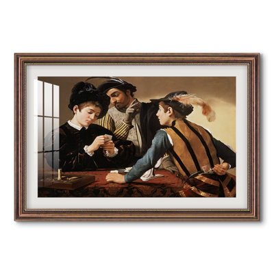 Les Tricheurs, vers 1594 - Caravage - Estampe encadrée sur mesure
