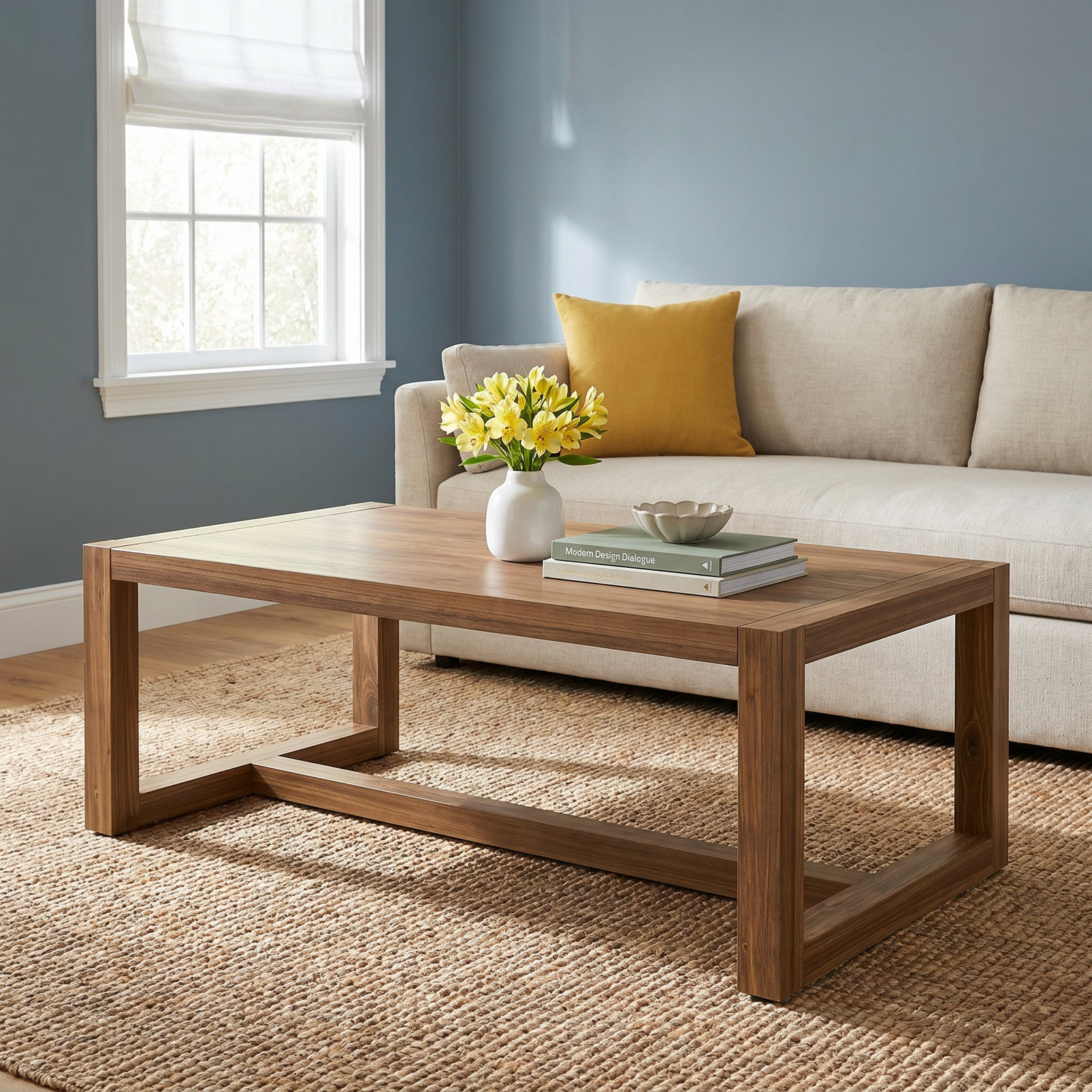 Modica Solid Wood Coffee Table, Honey Brown