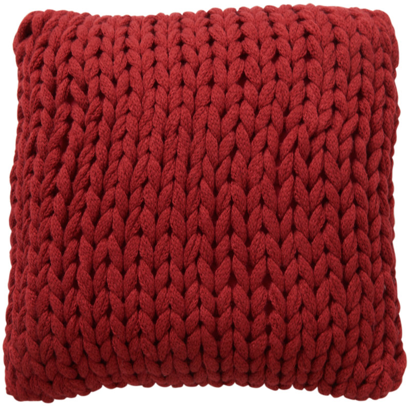 Reversible Throw Pillow, Burgundy