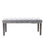 Banc gris rembourré pour la salle à manger et la chambre à coucher, coussin en velours, pieds en bois d'hévéa, assemblage facile, planchers de protection, garage de 17,4 po de largeur, hauteur de 18,97 po-71308142