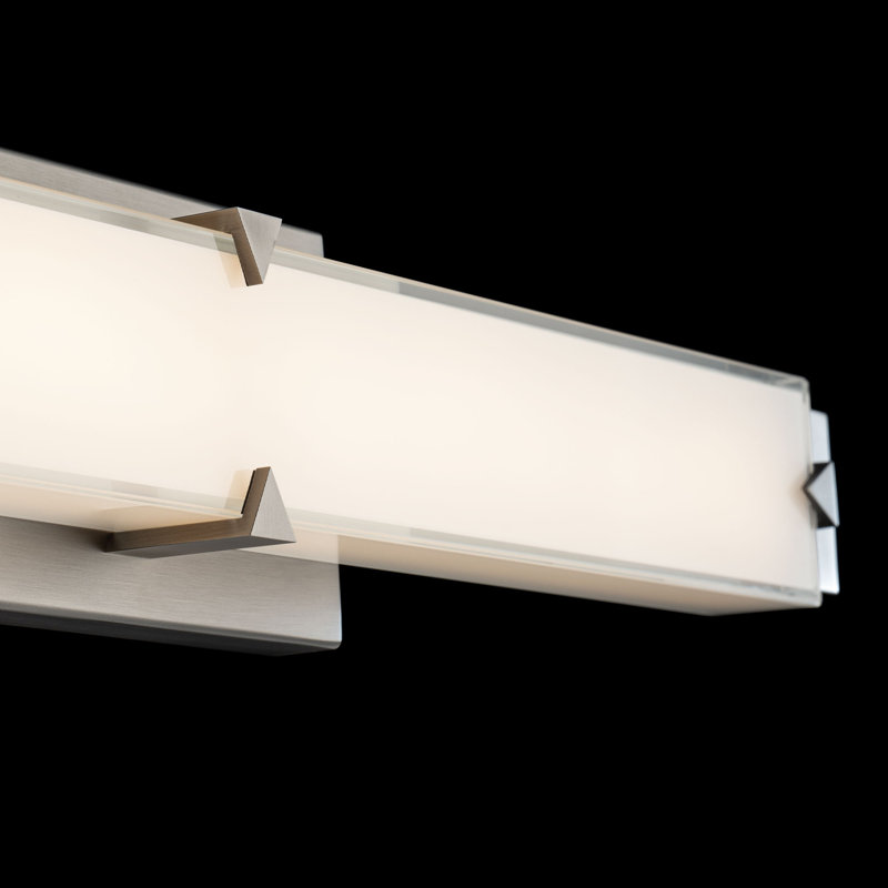 Carlisle 37" Dimmable LED Bath Vanity & Wall Light With Glass Shade And Built In Color Temperature Switch (2700K/3000K/3500K/4000K)
