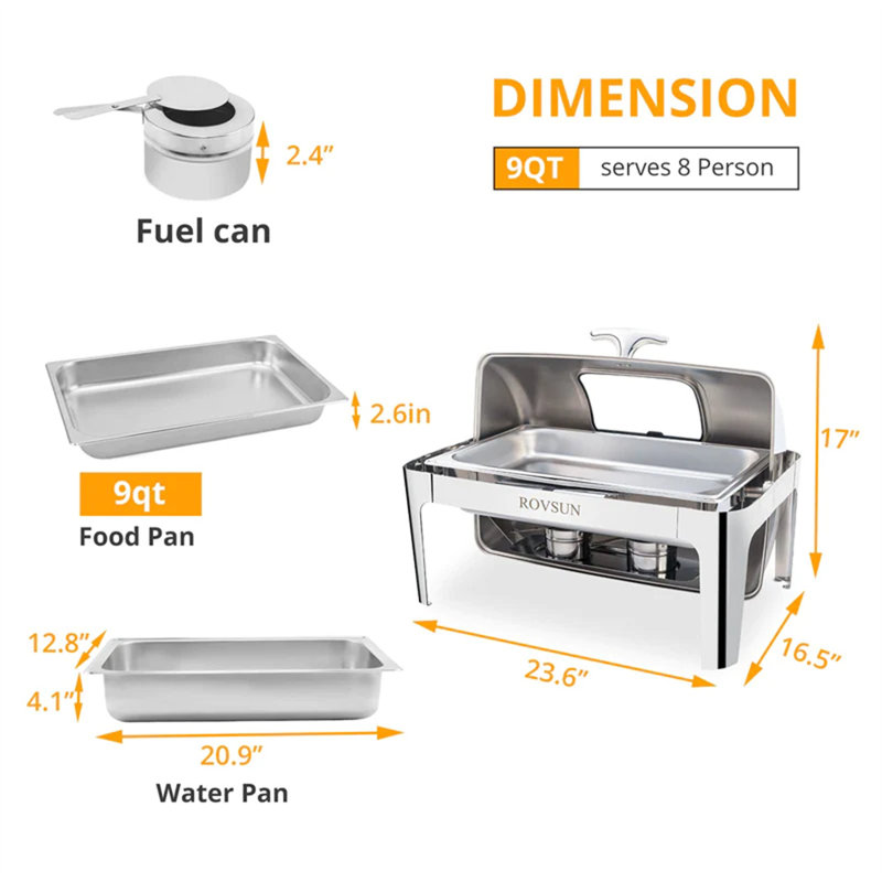 Stainless Steel Rectangle Chafing Dish