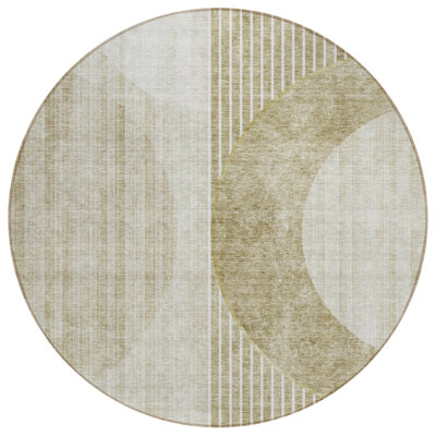 Washable Striped Indoor / Outdoor Rug