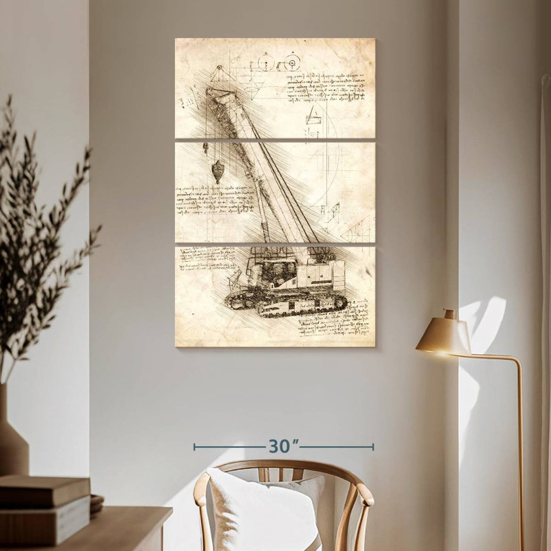 Plan de la grue Laelle, H 65 po x l 42 po