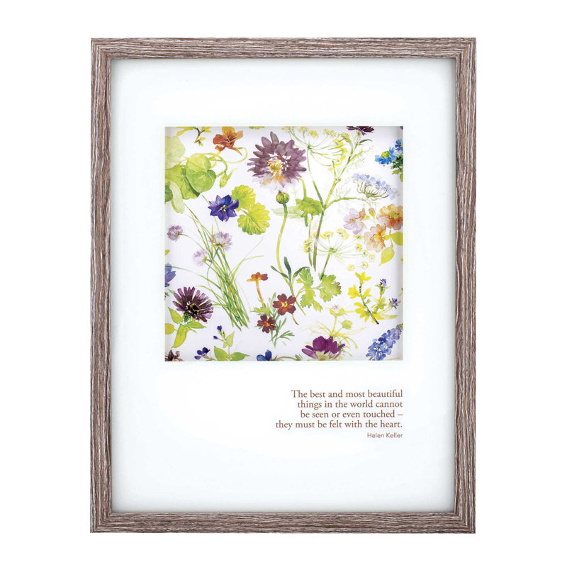 Framed Wall Felt With The Heart 12x16