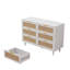 Commode de rangement 42,18 ", 6 tiroirs, blanc. Décoration de chambre à coucher et de salon, grand espace blanc. Idéal pour la chambre, pratique