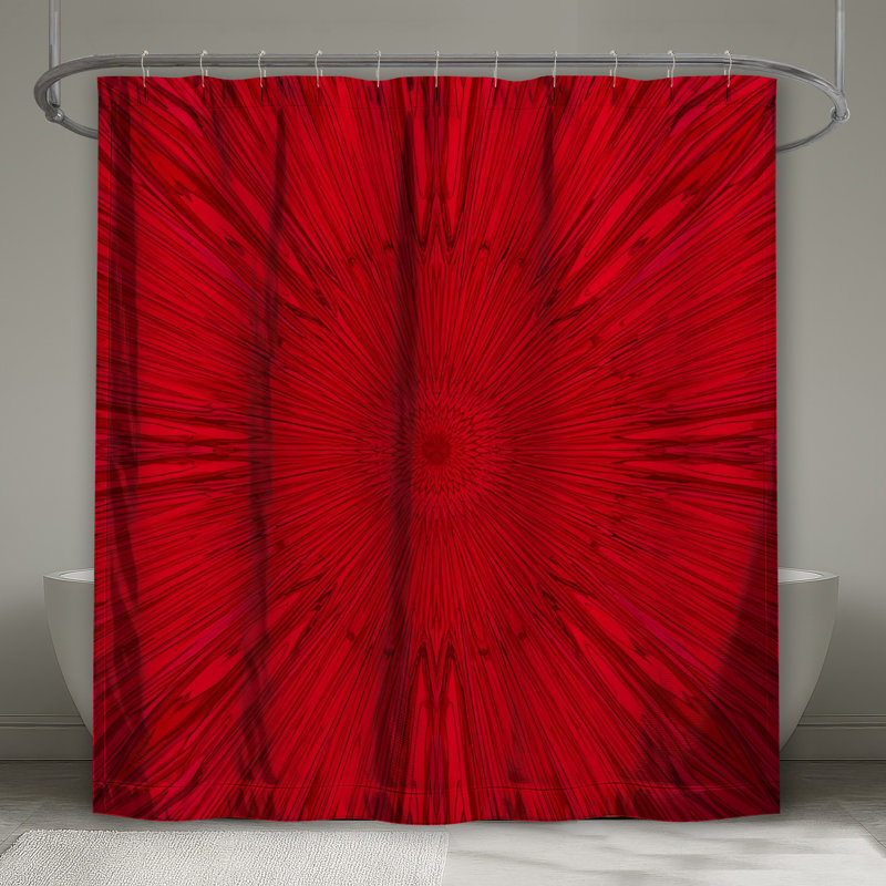 Rideaux de douche Red Radial Burst, L 70 po x H 72 po