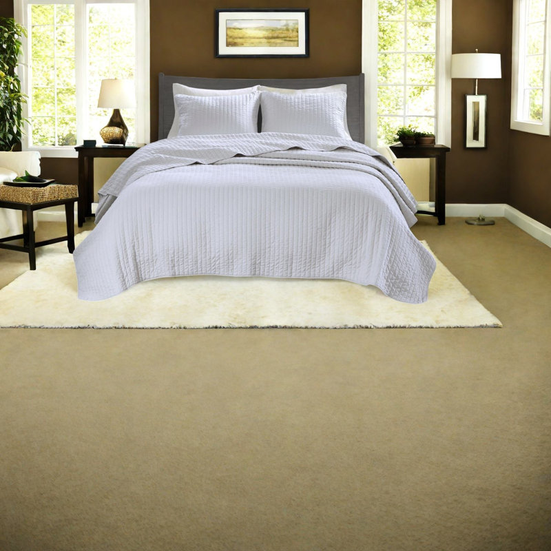 Ensembles de literie confortables en coton, courtepointe blanche, style maison de campagne