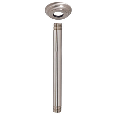 Bras de douche rond 1/2 po x 8 po avec bride