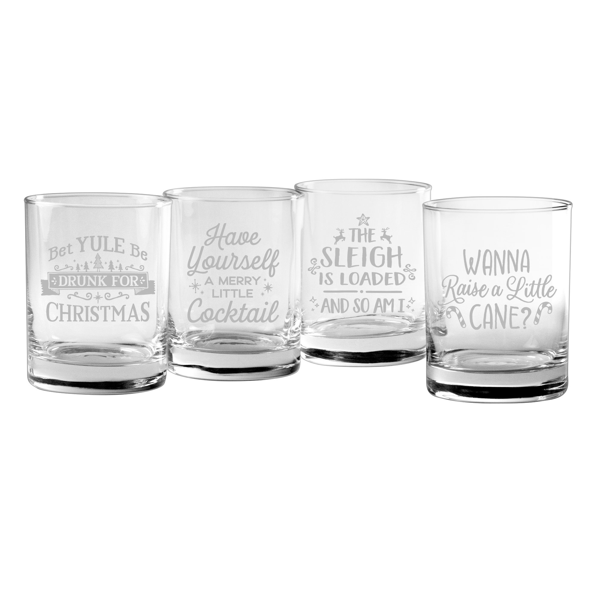 The Holiday Aisle® Davud 4 - Piece 14oz. Glass Drinking Glass Glassware Set