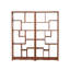 Vitrine en bois massif de style chinois de 90,55 po pour thé et autres articles-900580513