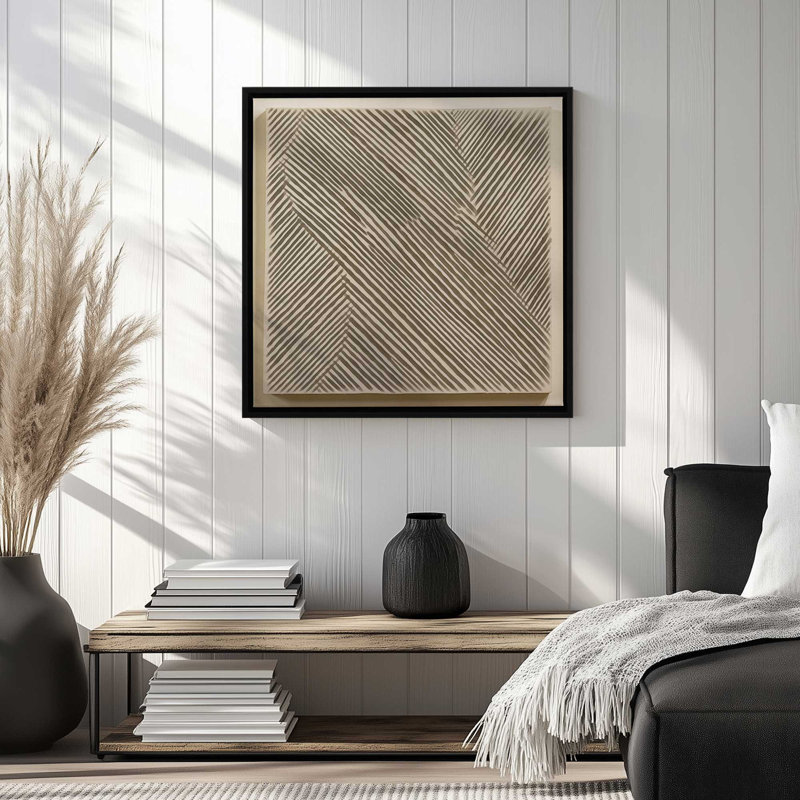 Impression sur toile Modern Modern Illusion II, H 32,75 po x l 32,75 po x P 1,75 po, Cadre flottant noir satiné