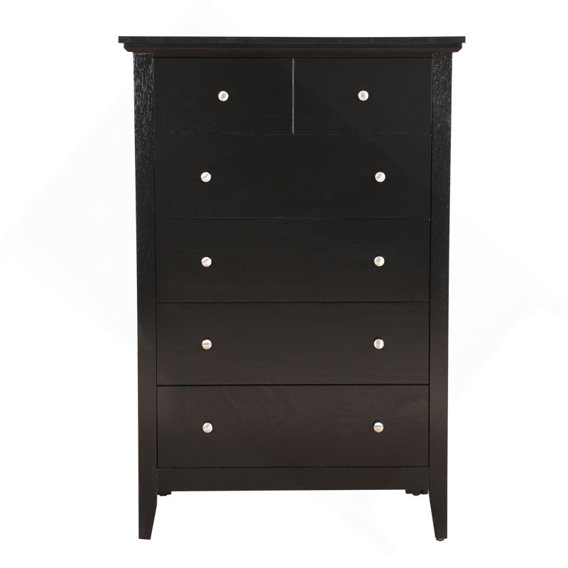 Commode de rangement verticale à 6 tiroirs pour une organisation moderne, Noir