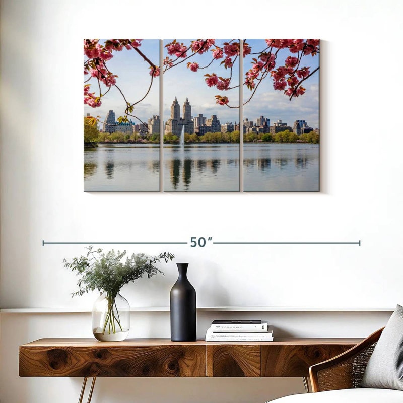 Sireci Central Park Cherry Blossoms, 24" H x 38" W