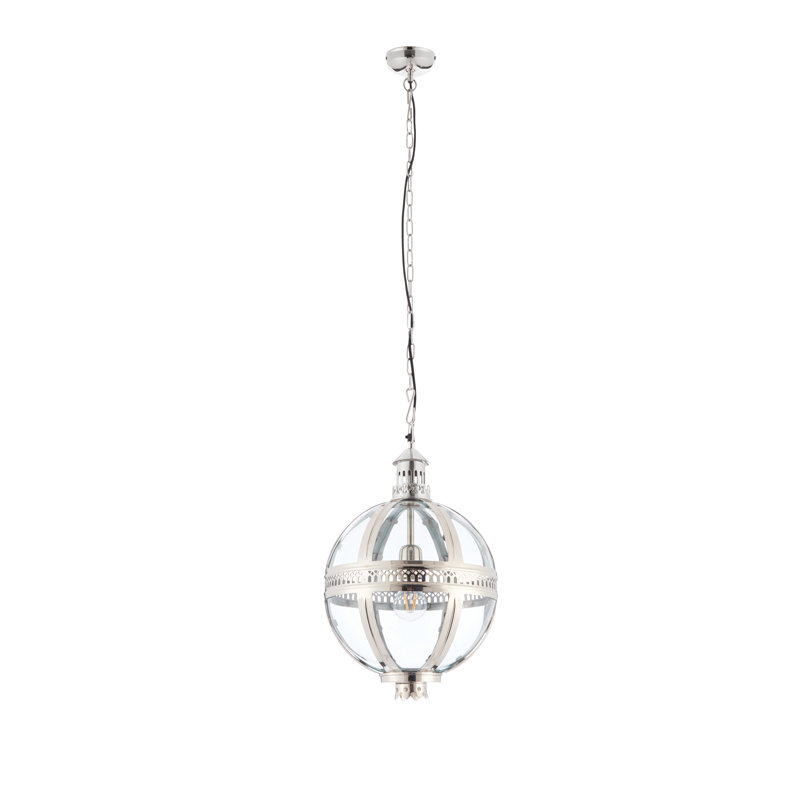 Zabala 1 - Light Sphere Pendant, 148cm H x 41cm W x 41cm D, Bright Nickel