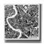  «Rome Map Black» par Laura Marshall, art mural sur toile, 18 po x 18 po