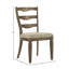 Chaise d'appoint Parfield en tissu brun clair et finition chêne vieilli, ensemble de 2