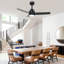 Vaczon 42" Modern Propeller Smart Dimmable LED Ceiling Fan with APP and Remote Control, 3CCT Lights, 6-Speed Reversible DC Motor, Timer, 6"/10" Downrods-406586915