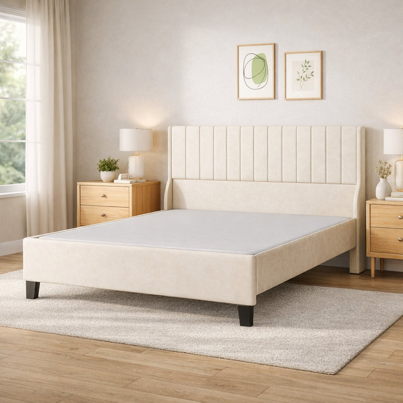 Ensemble de base de lit réglable grand avec tête de lit tapissier et base de lit | Zéro gravité, anti-ronflement, éclairage DEL | Installation de chambre complète, aucun sommier nécessaire