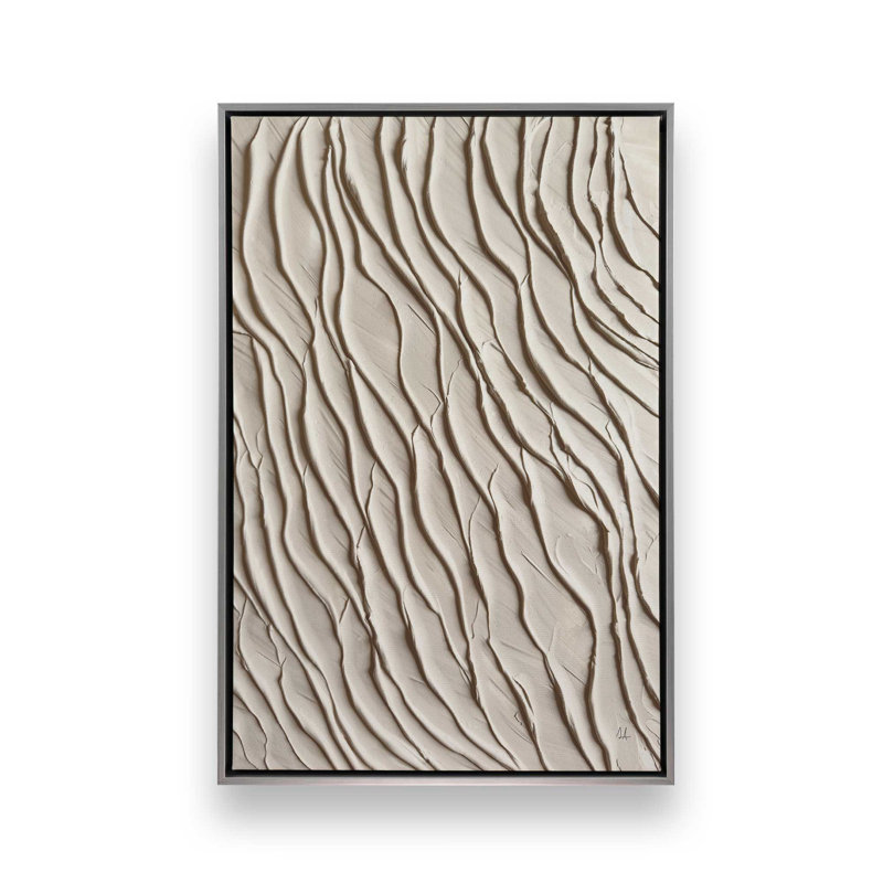 Wave Formations III, Cadre flottant en chrome poli, H 18,75 po x l 12,75 po x P 1,75 po