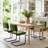 Aveon 19.6" H Mid-Century Modern Channel Velvet Cantilever Dining Chairs (Set of 2)-86128075