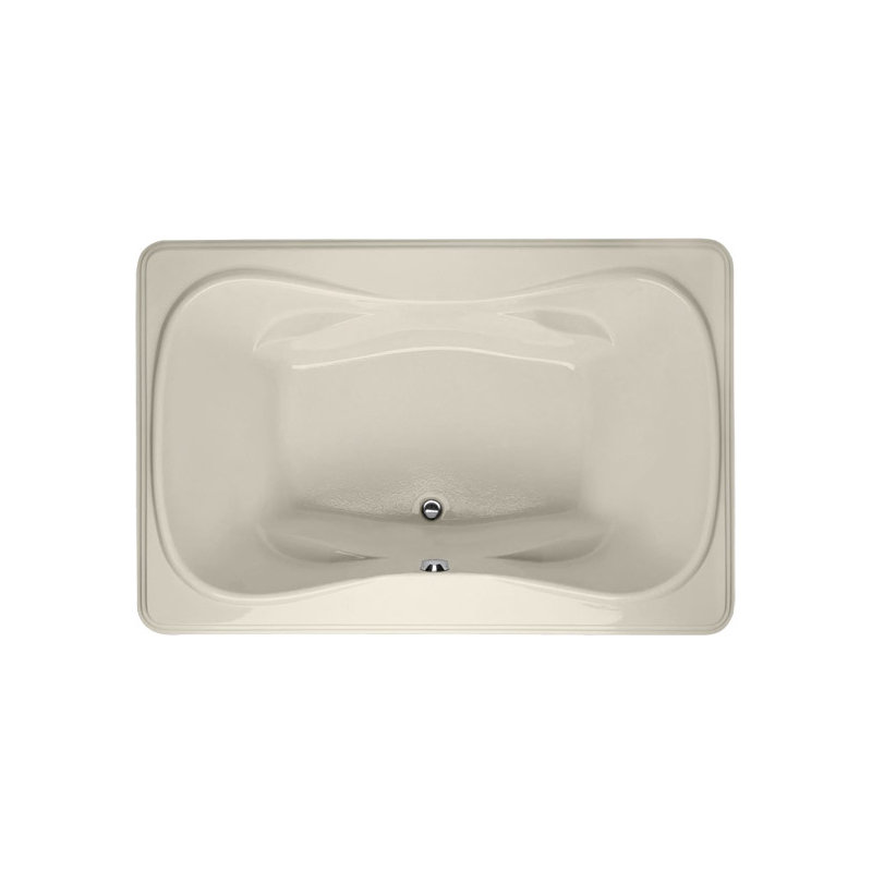 Jennifer 72'' L Soaking Bathtub, Biscuit, Matte Black