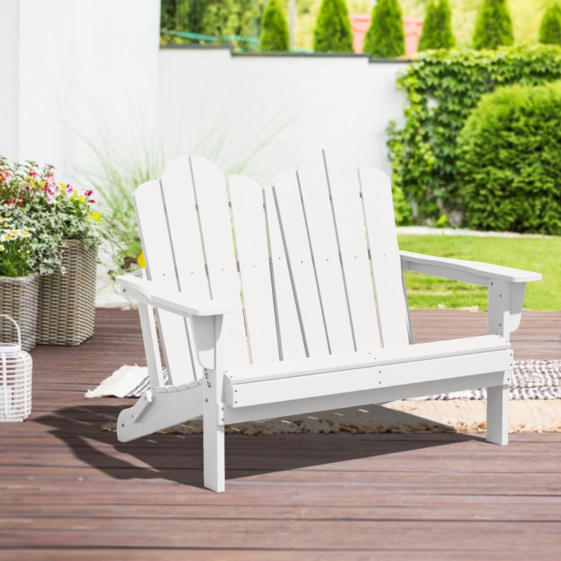 Chaise Adirondack pliante en PEHD Creaghan, Blanc