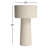  Boucle Fabric Table Lamp with Wide Shade – 34" Tall