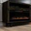Console de 83 po avec foyer électrique pour téléviseur de 83 po ou moins, assemblage minimal, finition brun anthracite