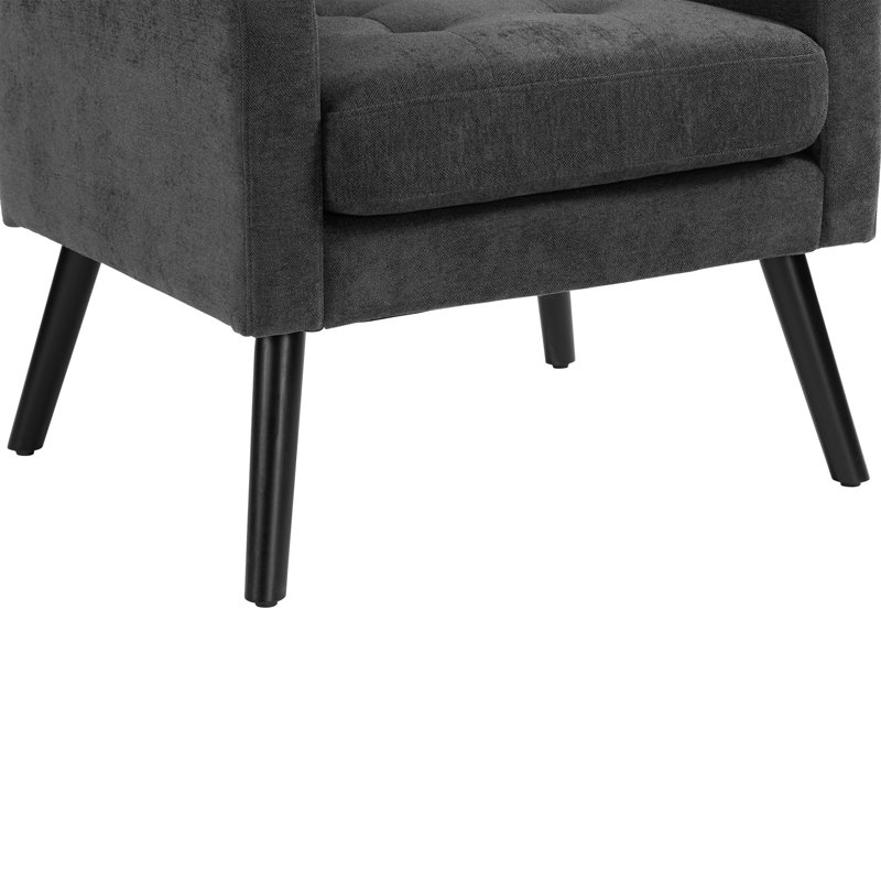 Fauteuil d'appoint Bolanle, Lin gris anthracite