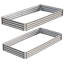 Lit de jardin surélevé galvanisé, jardinière extérieure, ensemble de jardin en métal pour plantation de plantes potagères, argent, 8 x 4 x 1 pi (ensemble de 2)