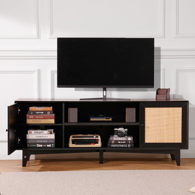 Rattan TV Stand for 75in TV