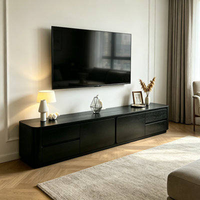 Light Luxury Multi Storage Wood TV Stand